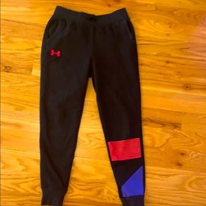 Girls black Under Armour joggers